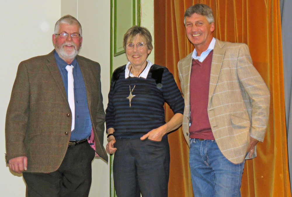 L to r: Graham Vallis, Elinor Goodman & Andrew Nicholson