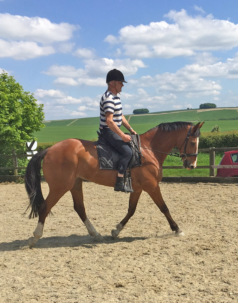James Hussey with Kildare Kid - 'Tim' - training for the Barbury International Horse Trials