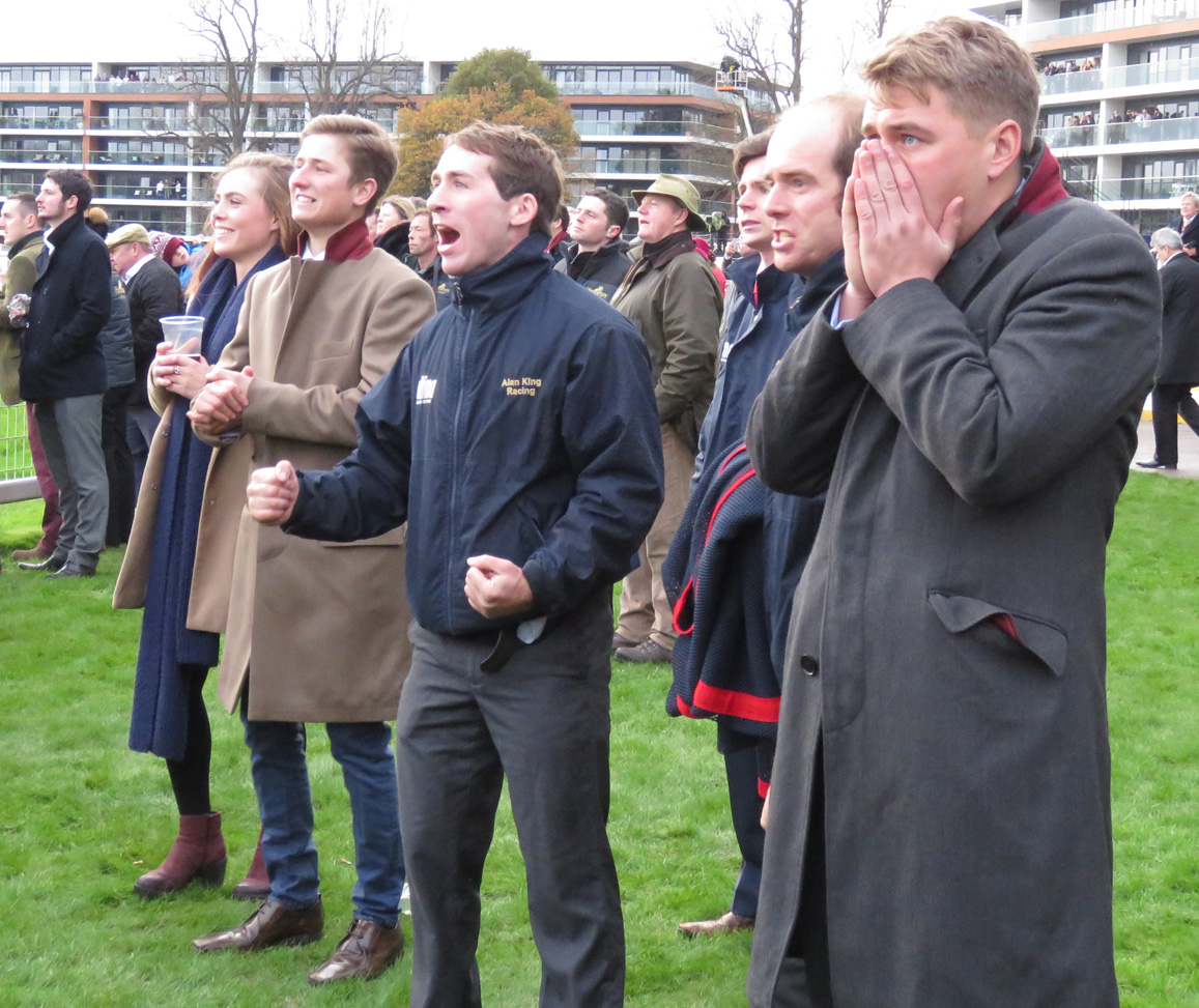 Alan King Racing staff watch in trepidation