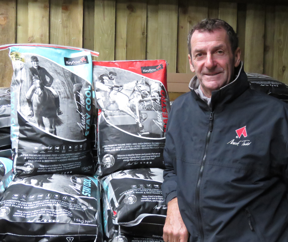 Sir Mark in his feed store of Keyflow products