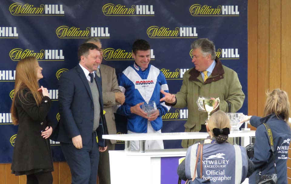 Gold Cup presentation: Paul Nicholls & Nick Scholfield on the podium
