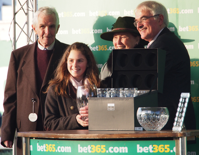 Claudia King with Medinas' trophy