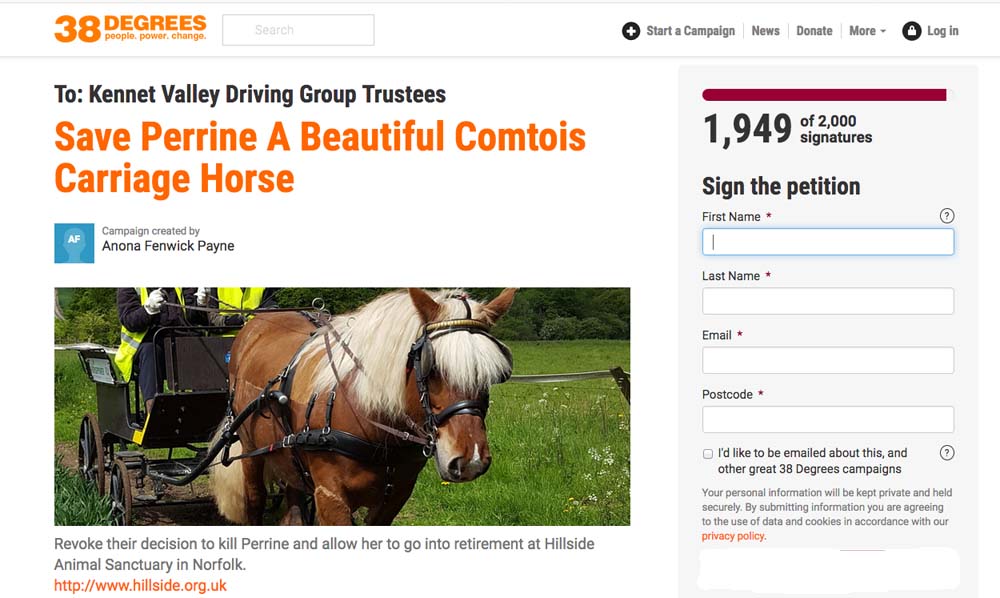 The petition at 9am on Sunday - this is not a live link - there is a live link to the petition below