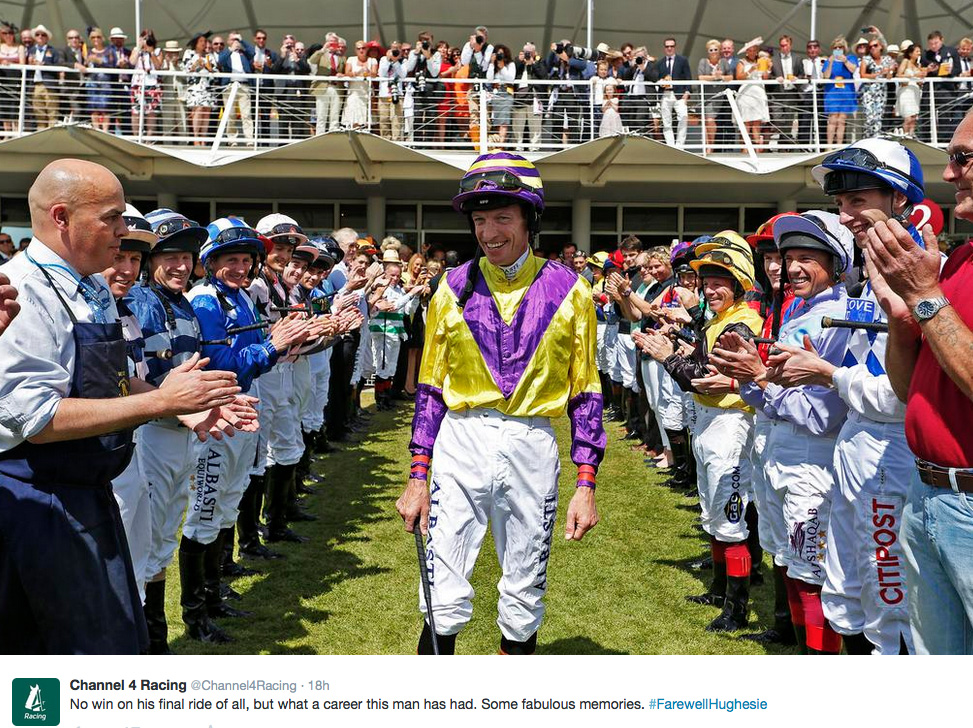 Channel 4 Racing tweets the 'guard of honour'