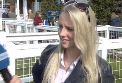 Brodie Hampson being interviewd on Channel 4 Racing (Photo by C4 Racing)