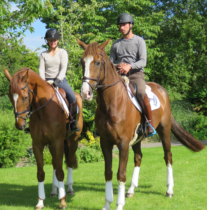 At a recent photocall for Prospect Hospice: Jonelle on Bango and Tim on Court Jester 