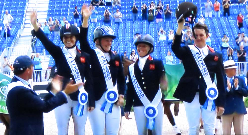 The victorious Great Britain team (pic off TV coverage) 