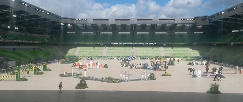 The showjumping arena